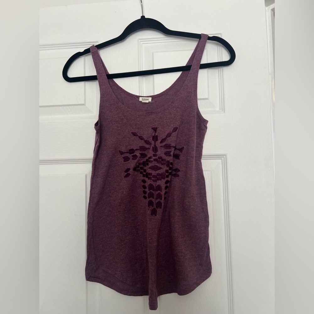Garage Maroon Graphic Tank Top XS
